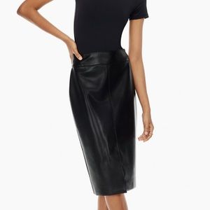 Aritzia Babaton black, vegan leather skirt. Never been worn.